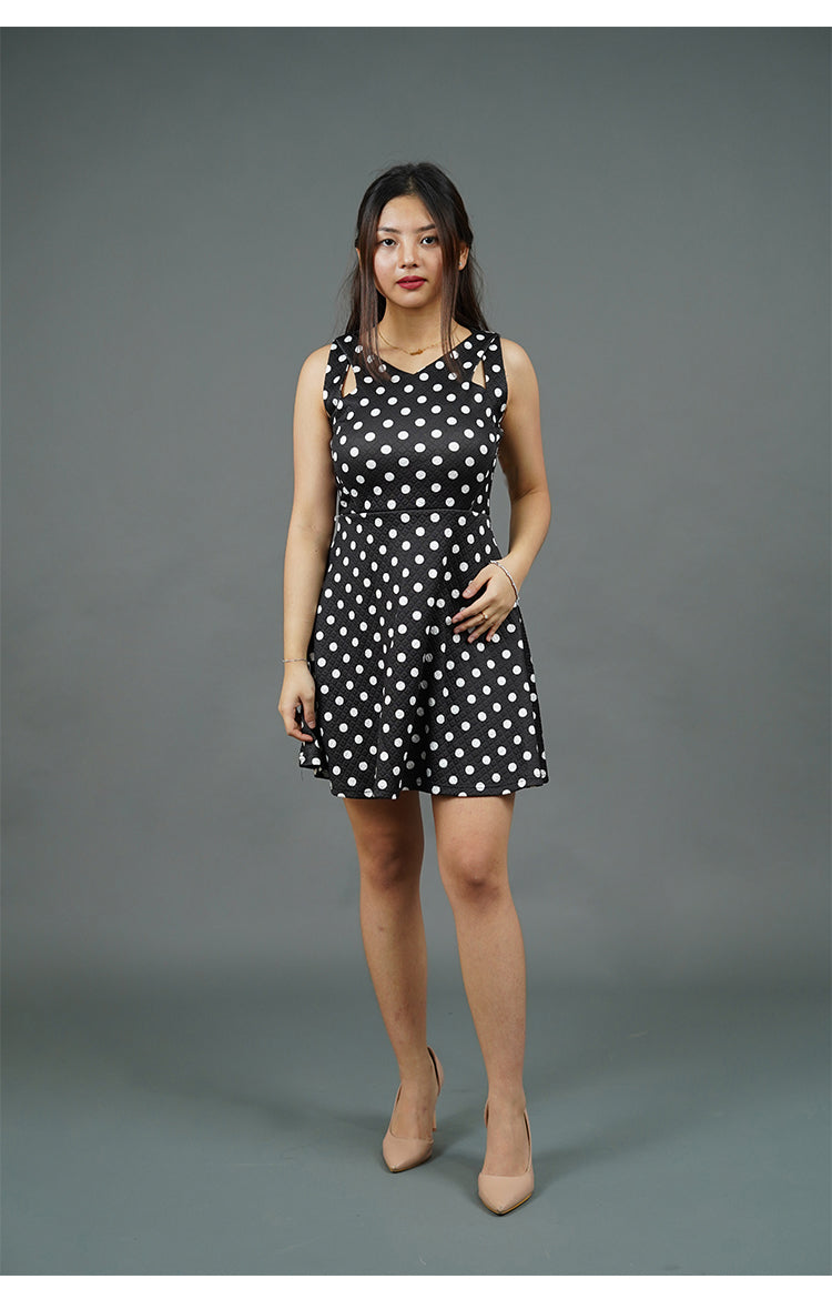 polka dot dress white