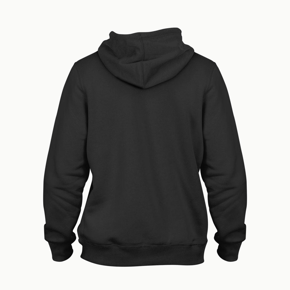 solid black hoodie