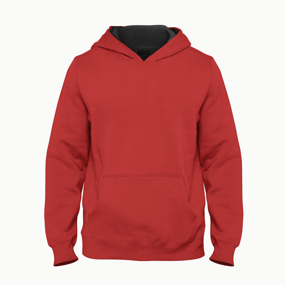 solid red hoodie