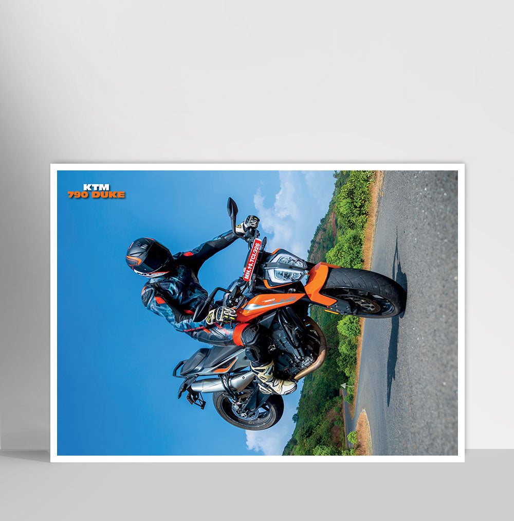 Fast Bikes India Ktm Duke 790 Wheelie Limited Edition Poster 100kmph
