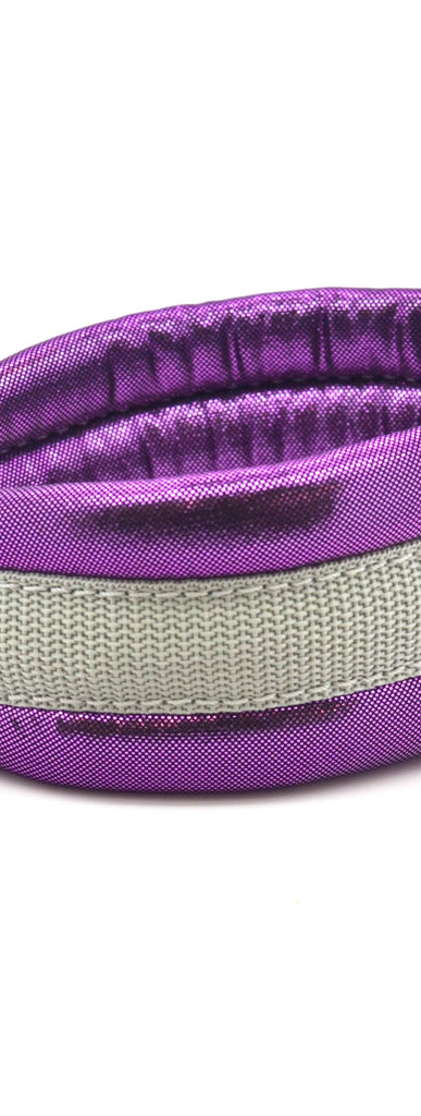 "Disco Purple" Padded Poodle Collar (purple/grey)