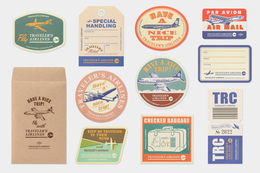 TRAVELER'S notebook Limited Set 2022 Airlines stickers