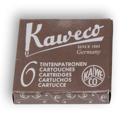 Сепия 6. Чернила Kaweco Caramel Brown. Чернила сепия для перьевой ручки. Картридж для перьевой ручки Kaweco Ink Cartridges 6-Pack.