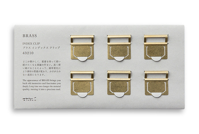 Midori Traveler's Company BRASS - Index Clips - NOMADO Store