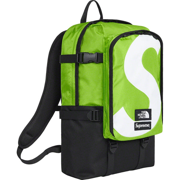 lime green north face backpack