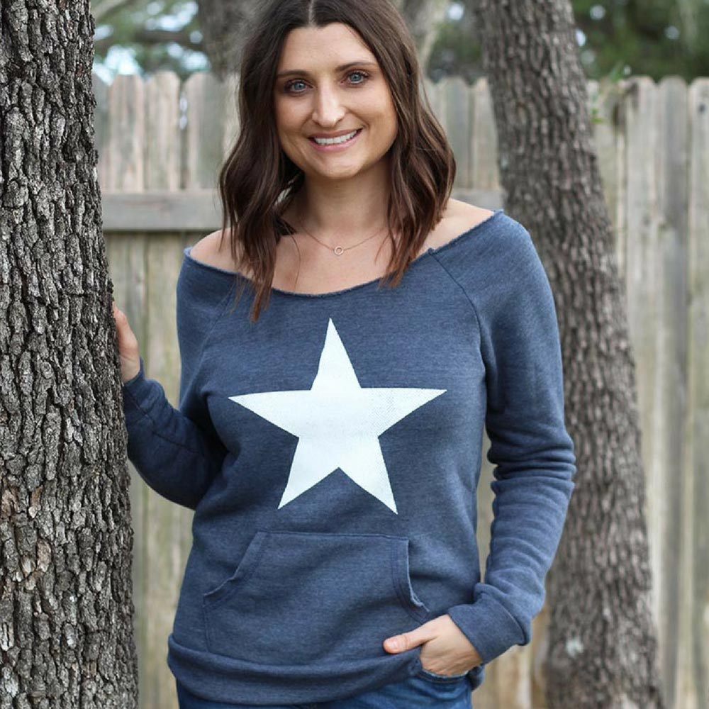 navy star sweatshirt