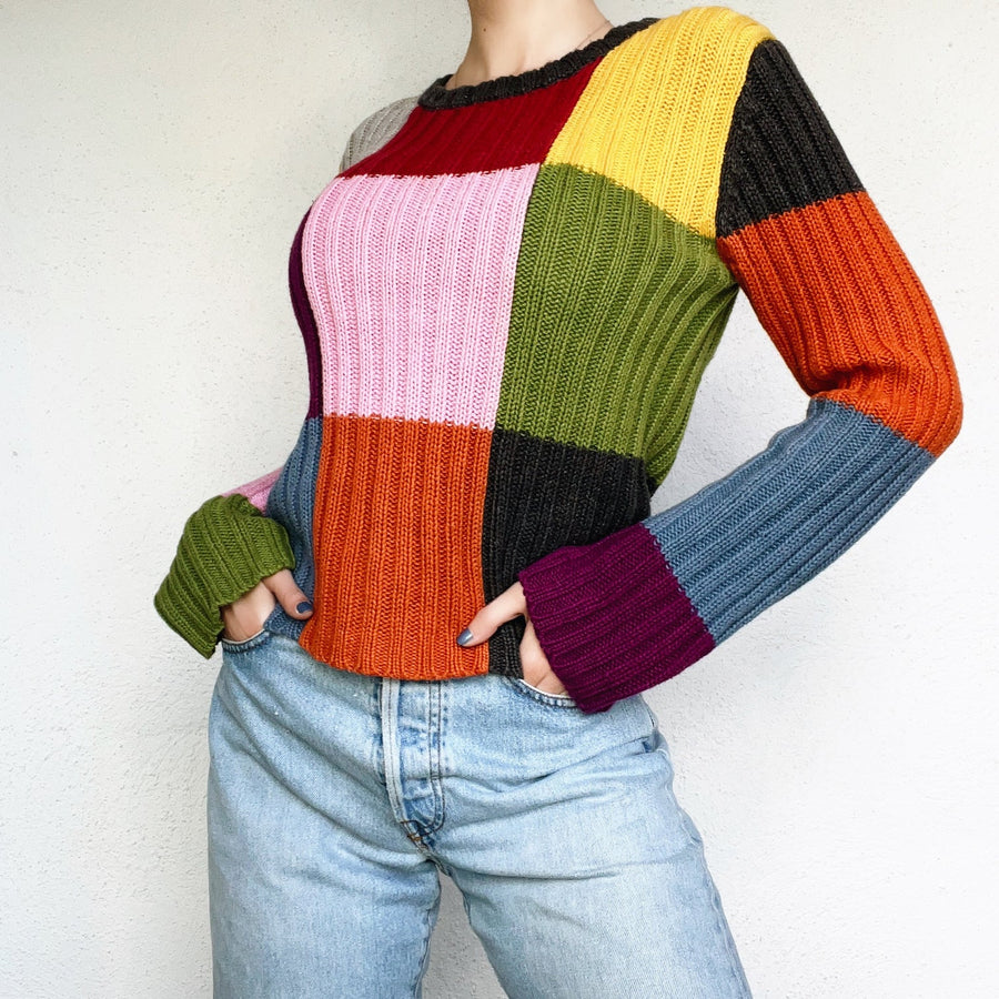 Early 2000s Colorblock Sweater — Holy Thrift