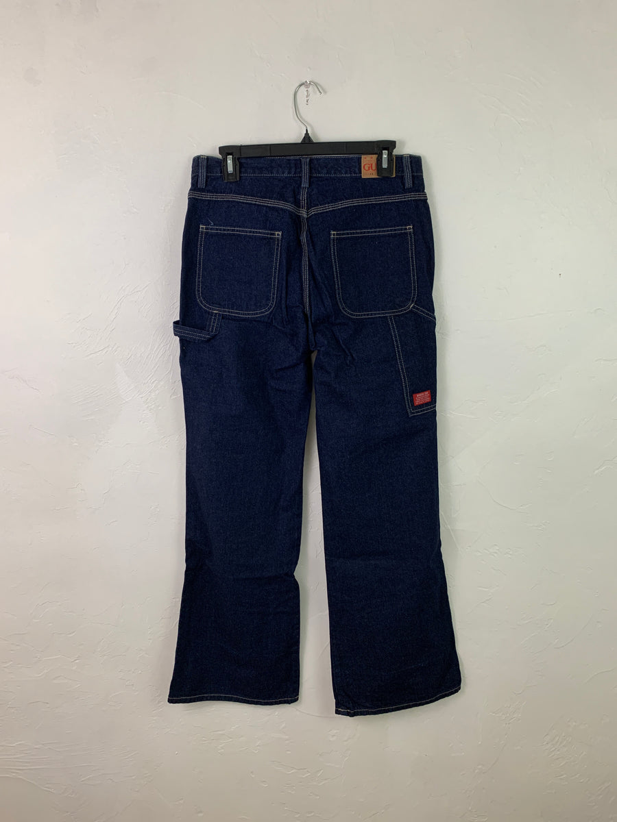 Dark wash Guess carpenter flair jeans — Holy Thrift