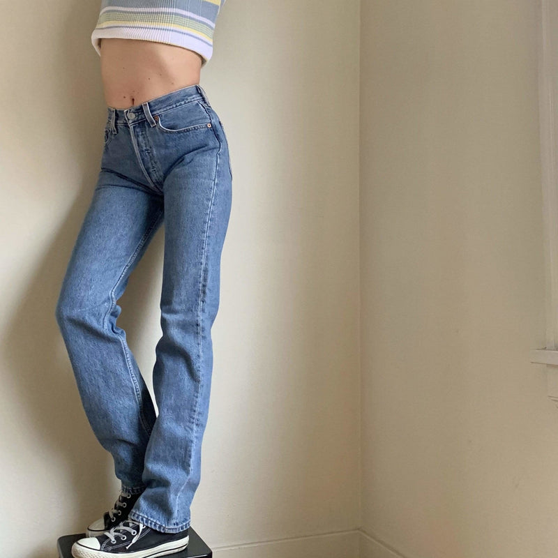 thrifted levi jeans