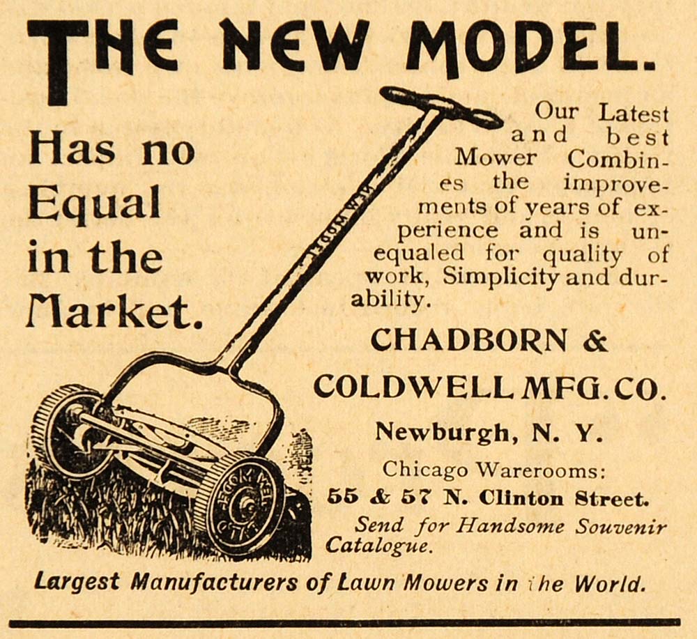 1916 Ad Coldwell Lawn Grass Horse Mower Cutter Unit Machinery Landscap –  Period Paper Historic Art LLC