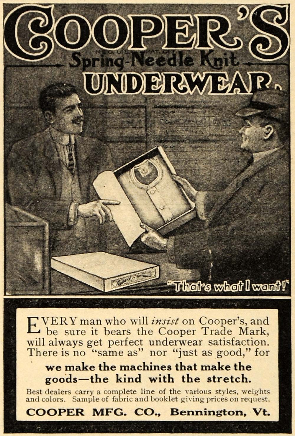 1948 Sanforized Chalmers Knitting Co. Man Underwear Boxer Vintage