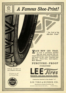 1915 Ad Lee Tire Rubber Co Puncture Proof Pneumatic Conshohocken EM2 –  Period Paper Historic Art LLC