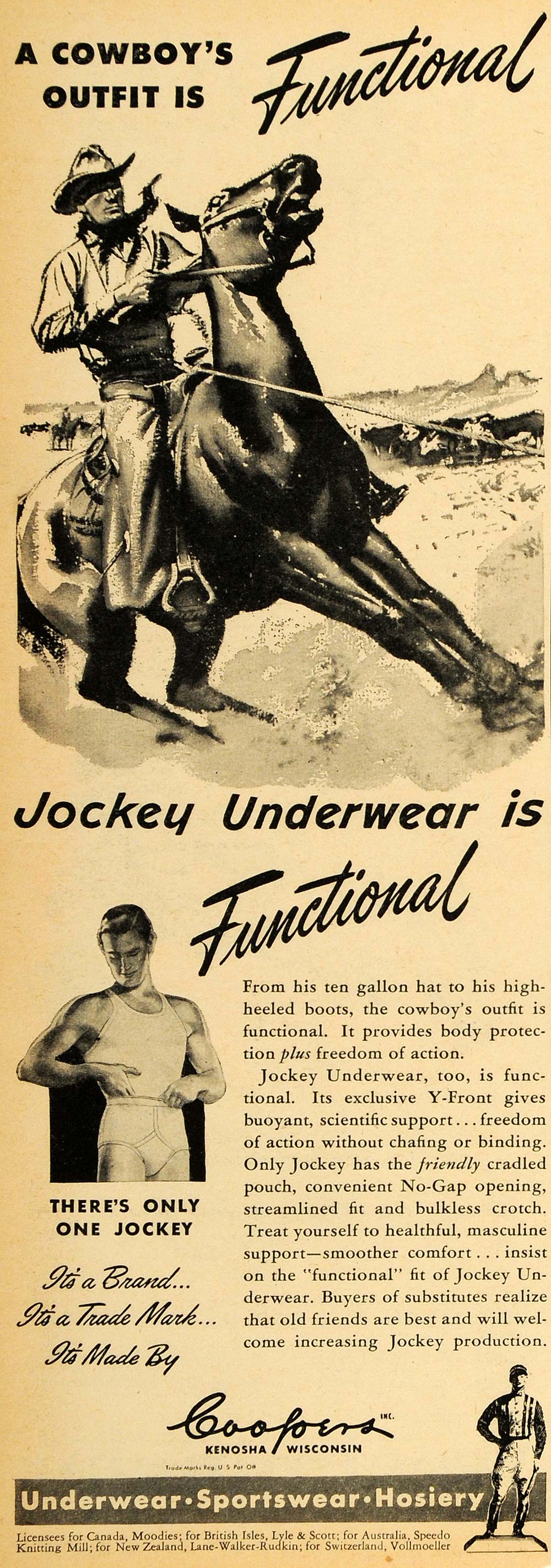 1932 Ad Underwear B V D Sports Model Shirts Shorts U-1 - ORIGINAL