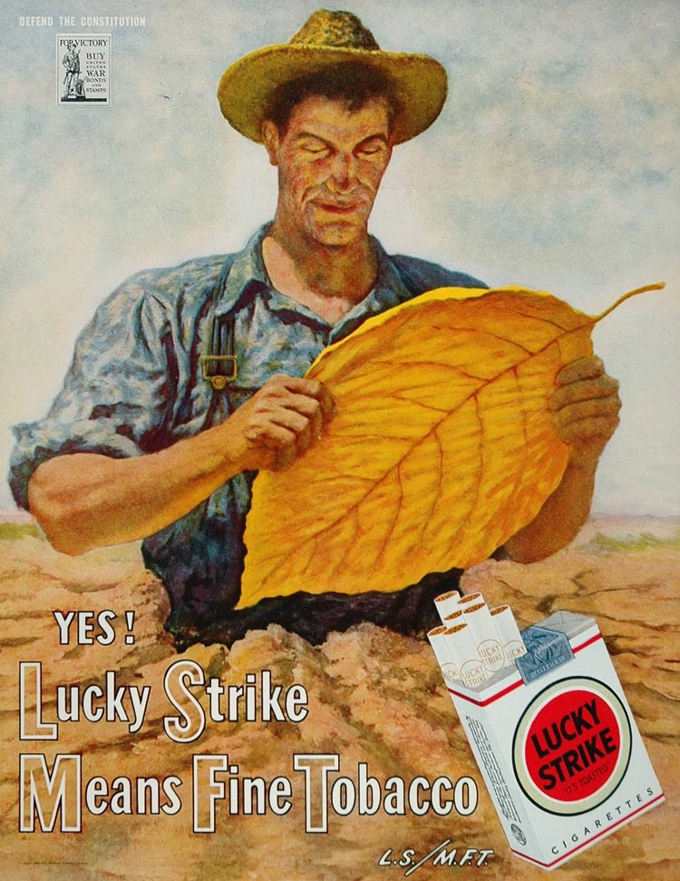 Lucky Strike Cigarette Box, K Ration size - WWII Soldier