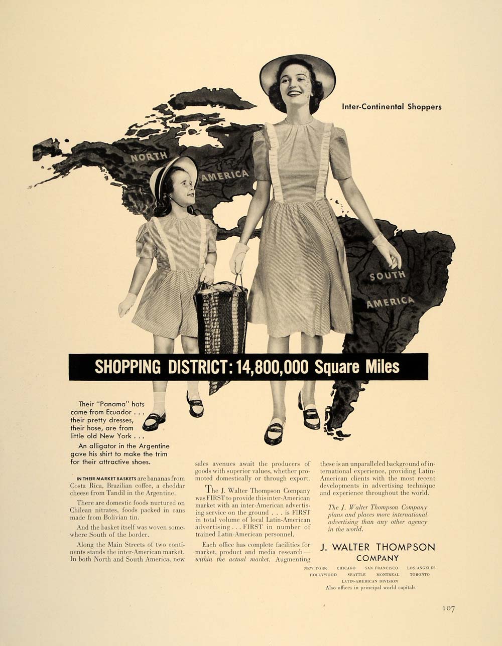 1941 Ad J. Walter Thompson Global Market Advertising - ORIGINAL ADVERTISING FT8