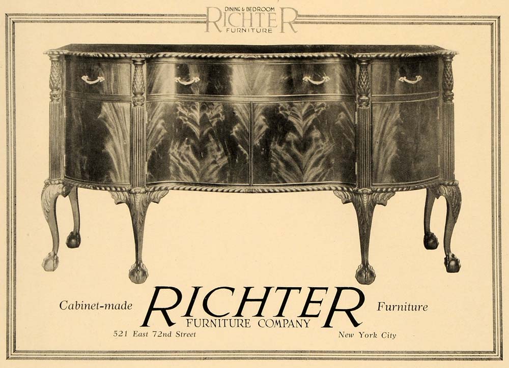 1920 Ad Richter Furniture Cabinet Made New York Bedroom