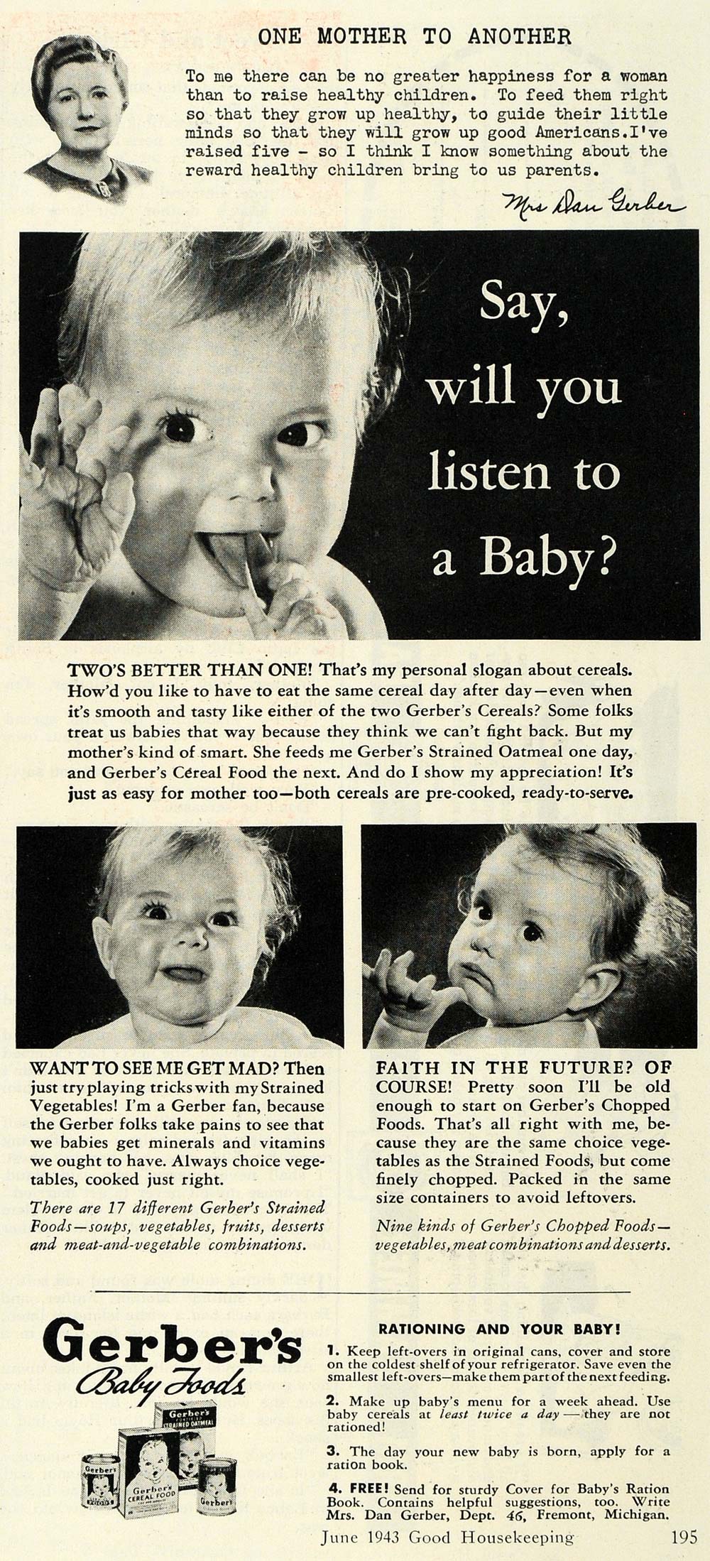 1985 Vintage Original Print Ad ~ Gerber Baby Food Jars, Babies Are Our  Business