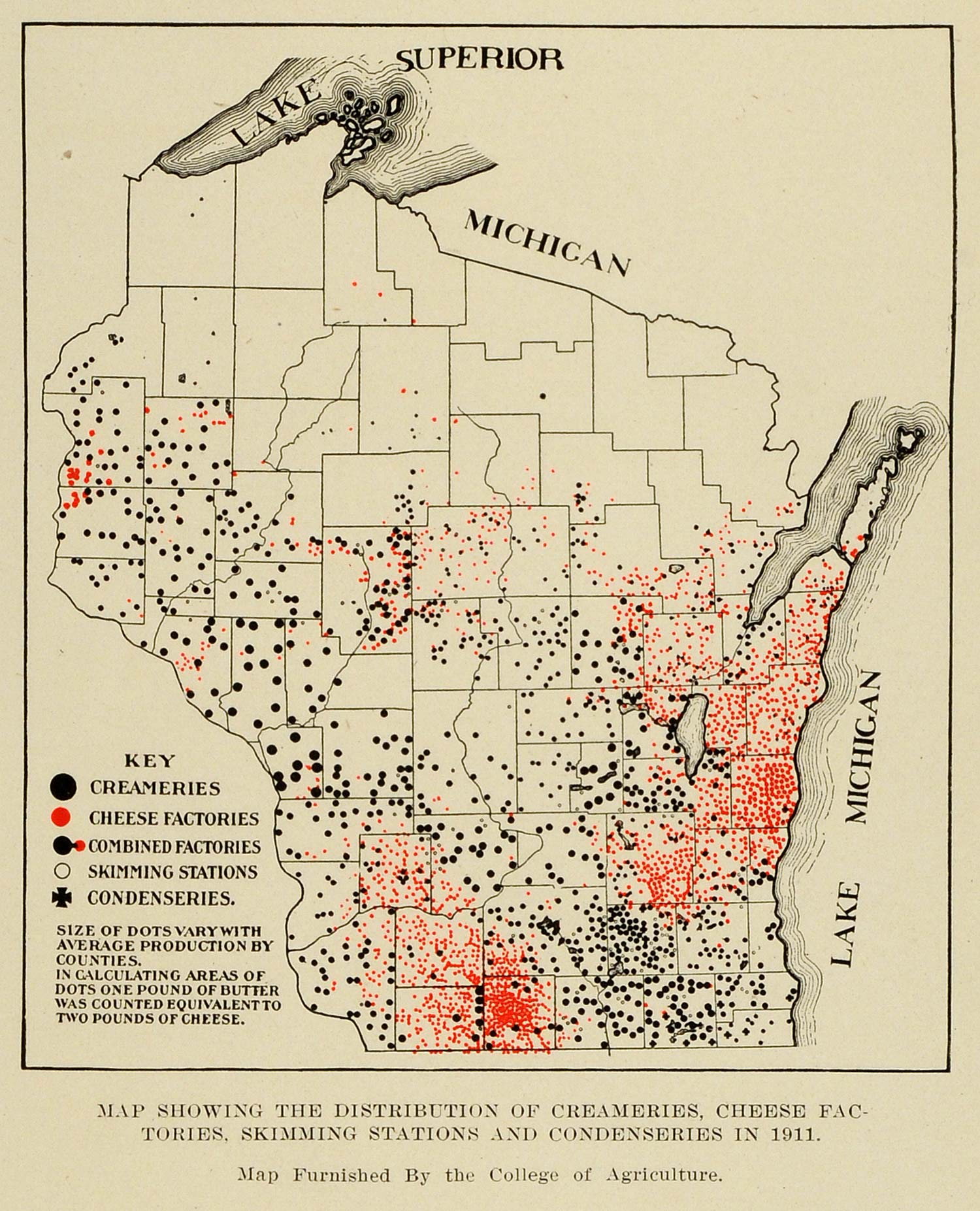 Cheese Factories In Wisconsin Map 1913 Print Wisconsin 1911 Map Creameries Cheese Milk Dairy 