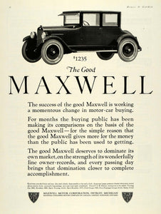 1923 Ad Antique Good Maxwell Motor Automobile Pricing - ORIGINAL