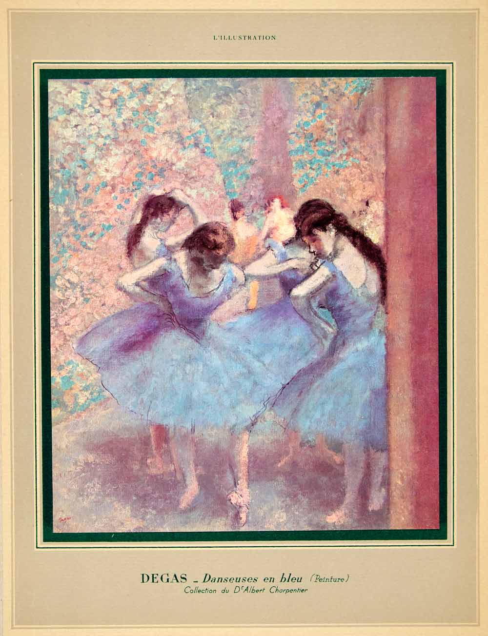 1937 Article Degas Theater Dancers Girls Colorful Georges Grappe Theat Period Paper Historic 