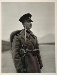 1937 Iranian Soldier Rifle Military Uniform Iran Persia Original Ir1 Period Paper Historic Art Llc