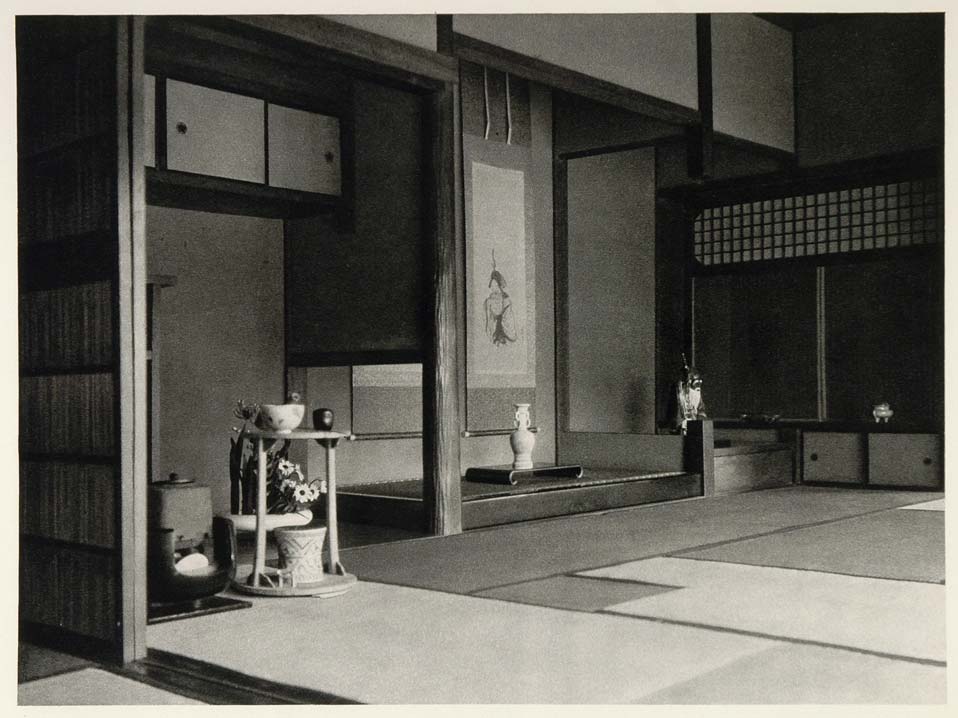 1930 Japanese Living Room House Interior Photogravure