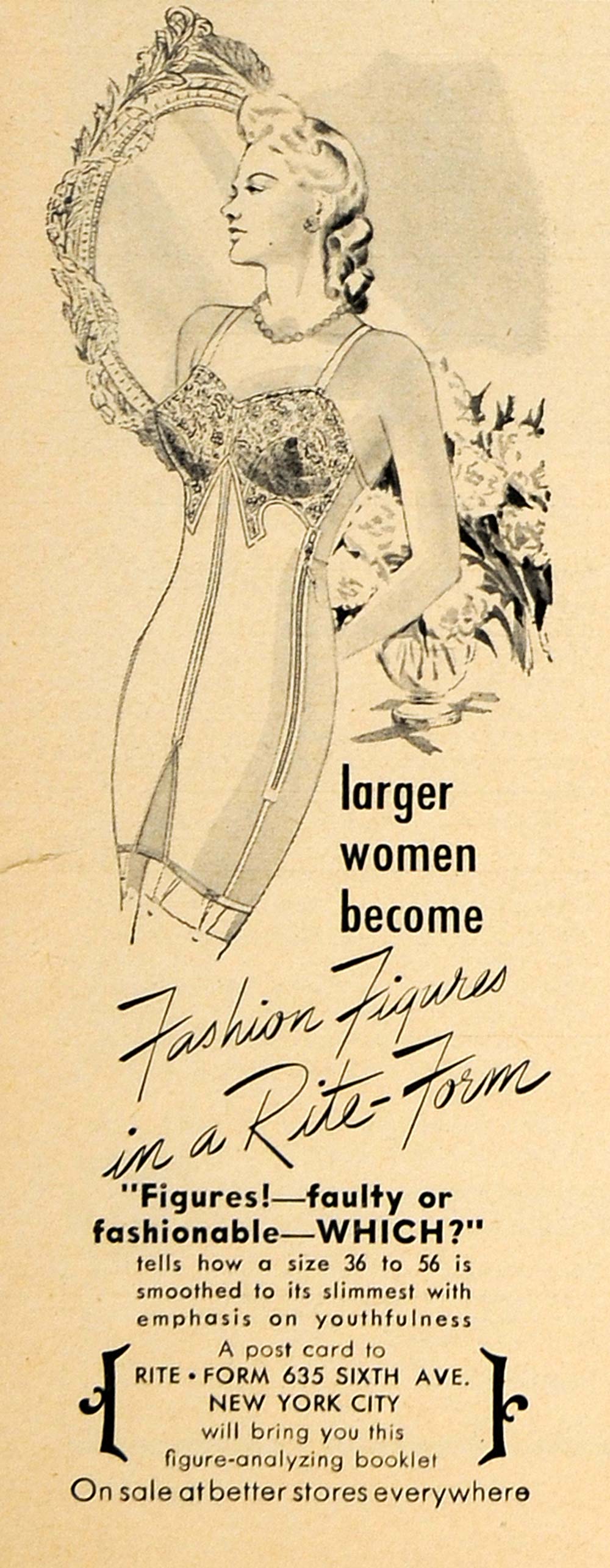 1940 Ad Playtex Living Girdle Women's Fashion Undergarment Figure Slim –  Period Paper Historic Art LLC