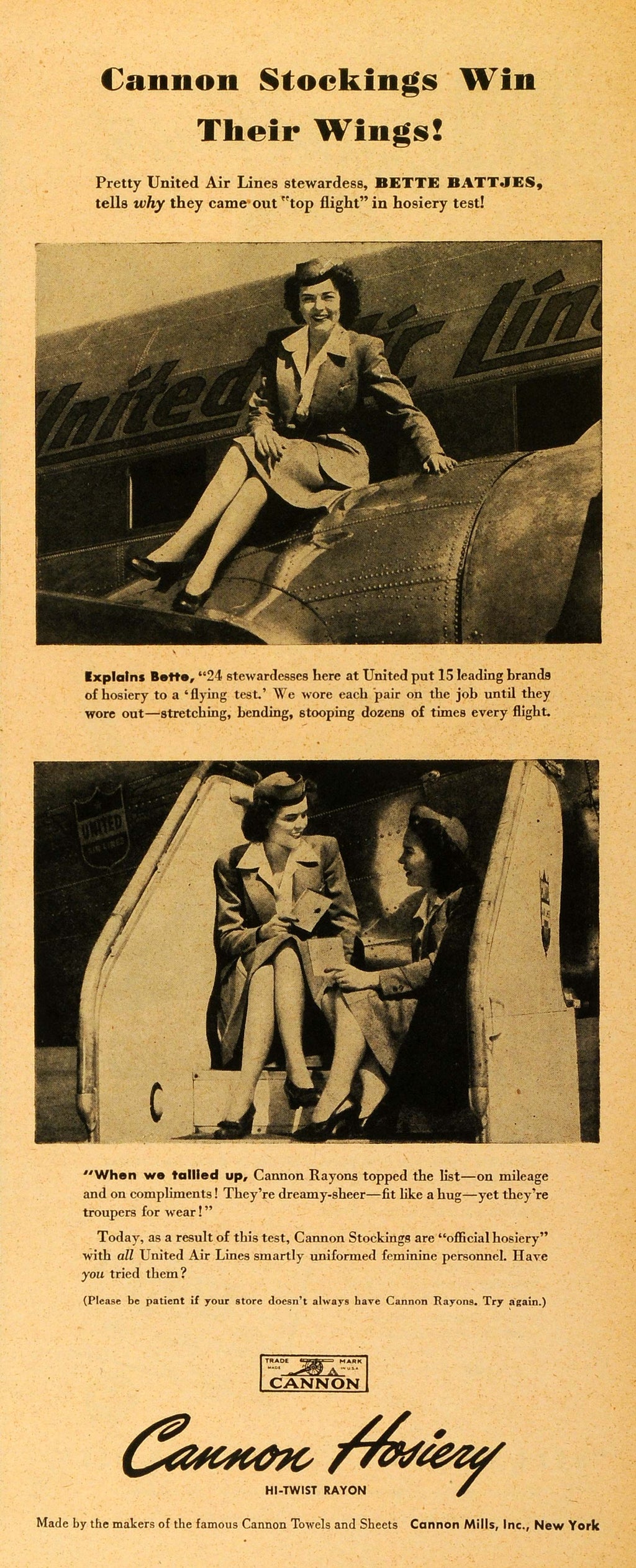 Life Magazine Ad KLEINERT'S Rubber Girdle reverse CANNON Stockings 1954 A2