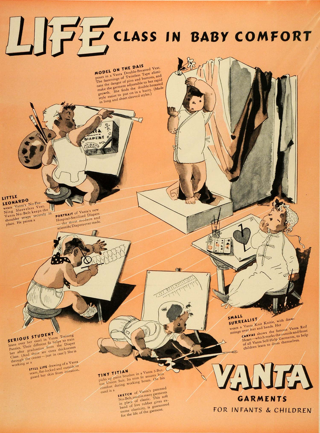 1932 Vintage Ad Children Underwear Swimsuits Playsuits - ORIGINAL