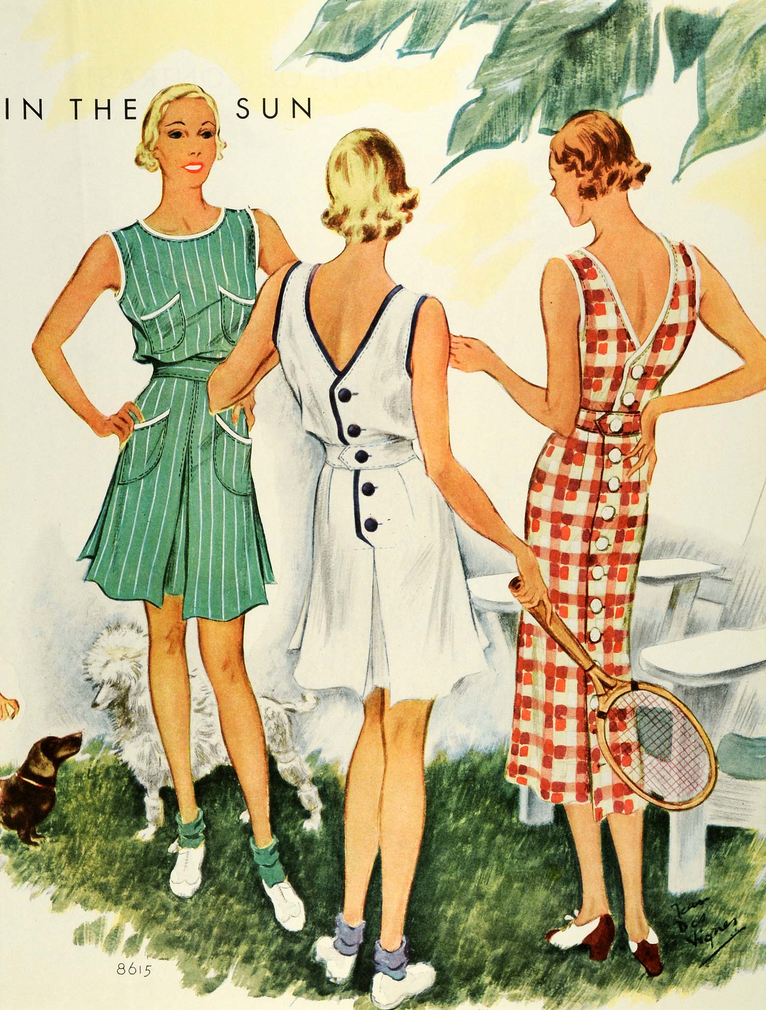 1936 Print McCalls Dressmaker Patterns Women Children North South Spri ...