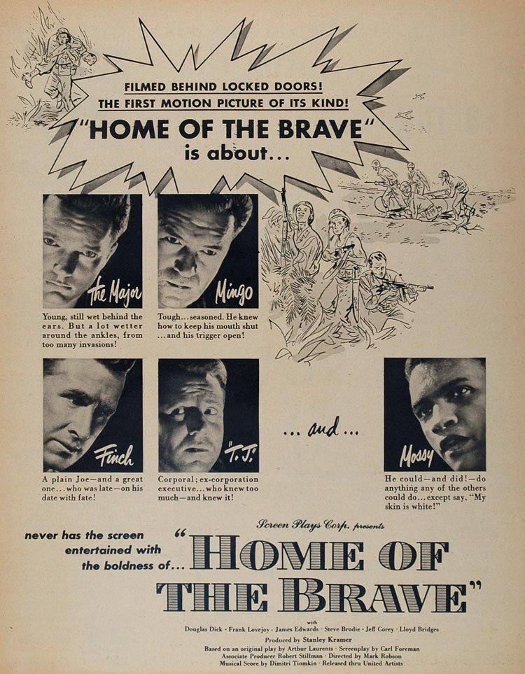 1956 Ad Movie Bold and the Brave WWII War Soldier Wendell Corey