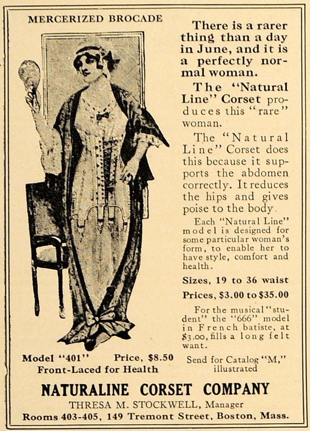 An advertisement for Drew's whalebone corsets. Dated 19th century. - Album  alb4316229