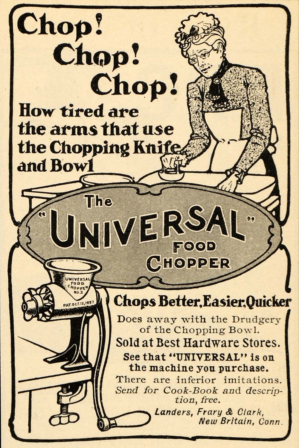1899 1890s Usa Food Choppers Mincers Framed Print by The Advertising  Archives - Pixels