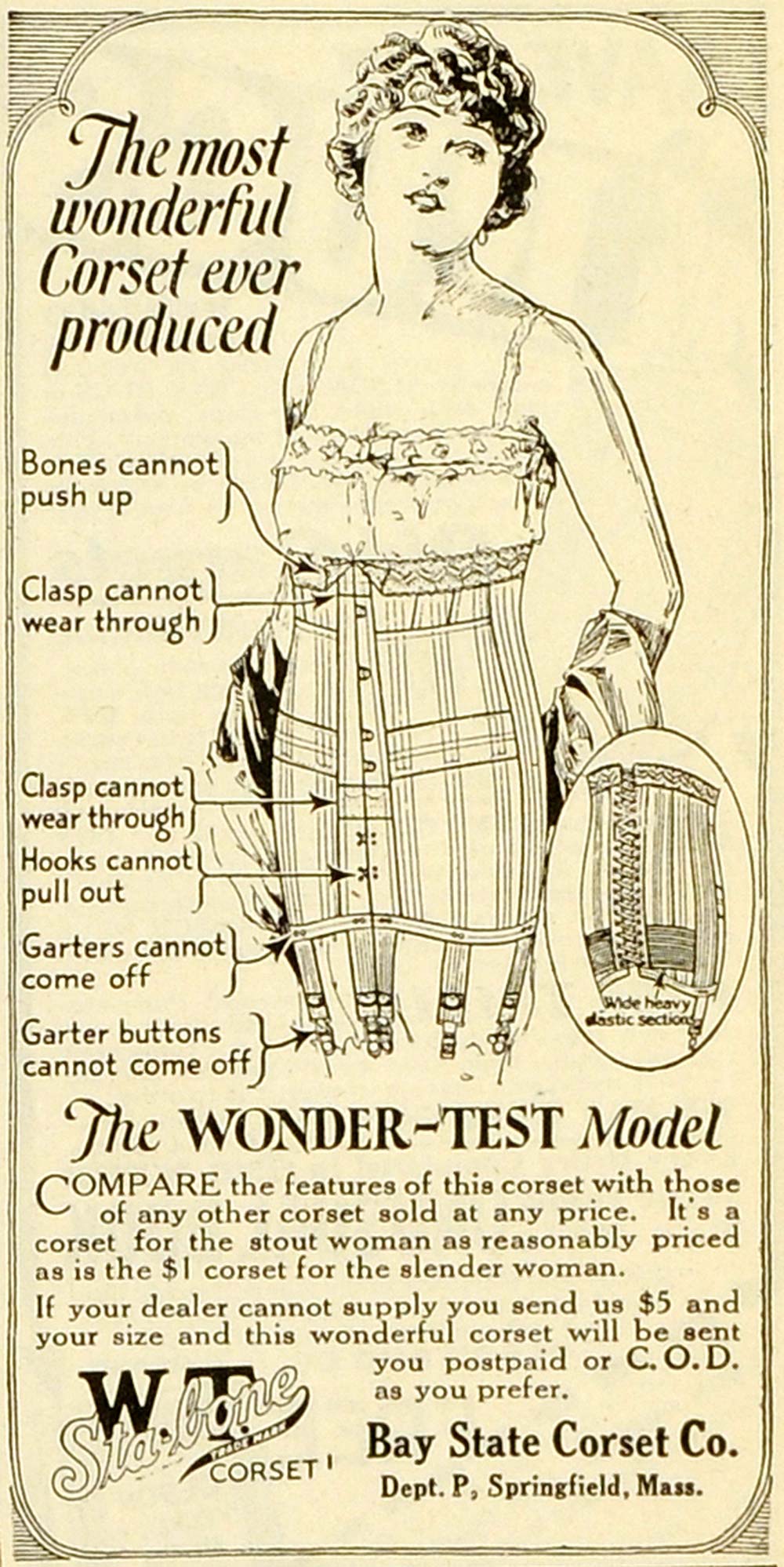 1923 Ad Vintage Fashion Warner's Wrap-Around Invisible Corset Underwea –  Period Paper Historic Art LLC