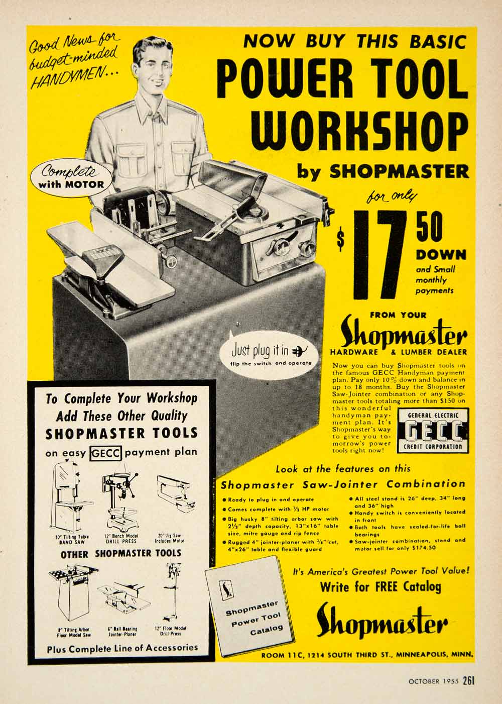 1956 Ad Black Decker Portable Electric Tools B&D Sander Vintage Equipm –  Period Paper Historic Art LLC