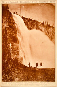 1923 Rotogravure Emperor Falls Mount Robson Provincial Park Canada Waterfall