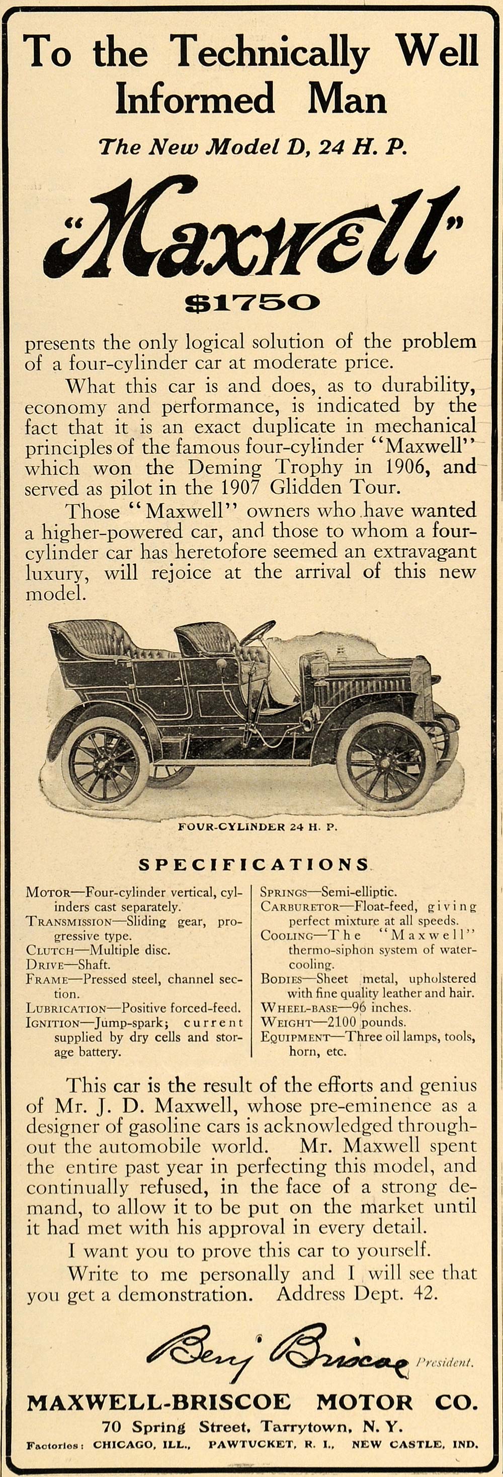 maxwell auto mobile 1907