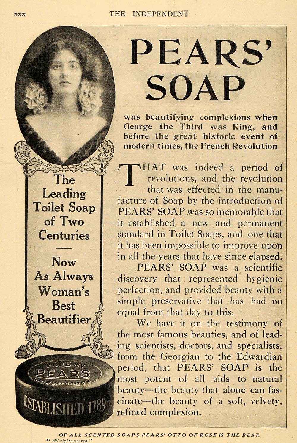 1910 Ad A & F Pears Co. Toilet Bath Soap Woman Fashion - ORIGINAL TIN4 –  Period Paper Historic Art LLC