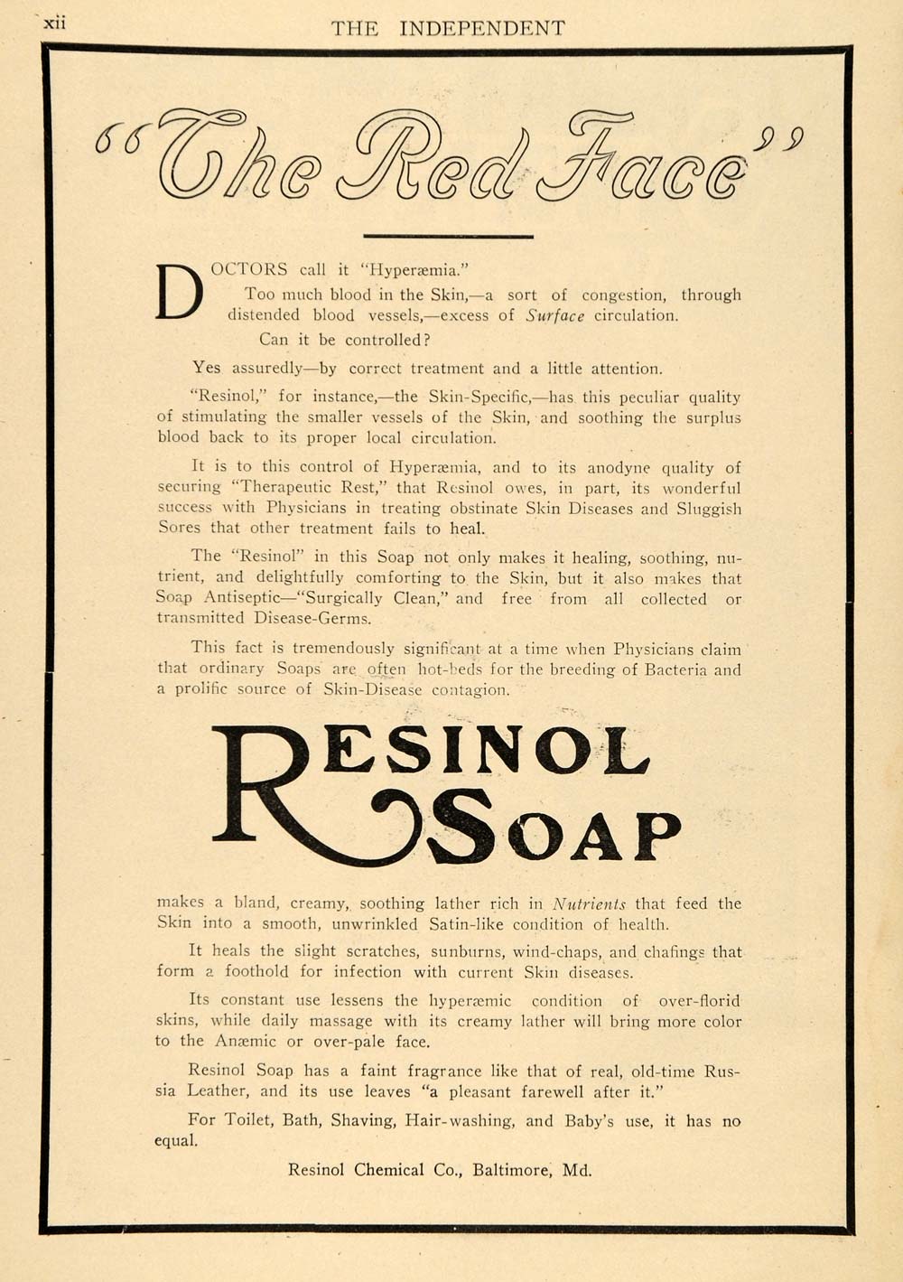 1919 Ad Resinol Soap Women Make Him Proud of Your Complexion Face