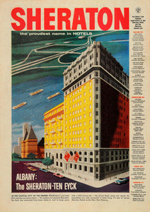 1957 Ad Sheraton-Ten Eyck Hotel Albany New York Thruway - ORIGINAL TM3