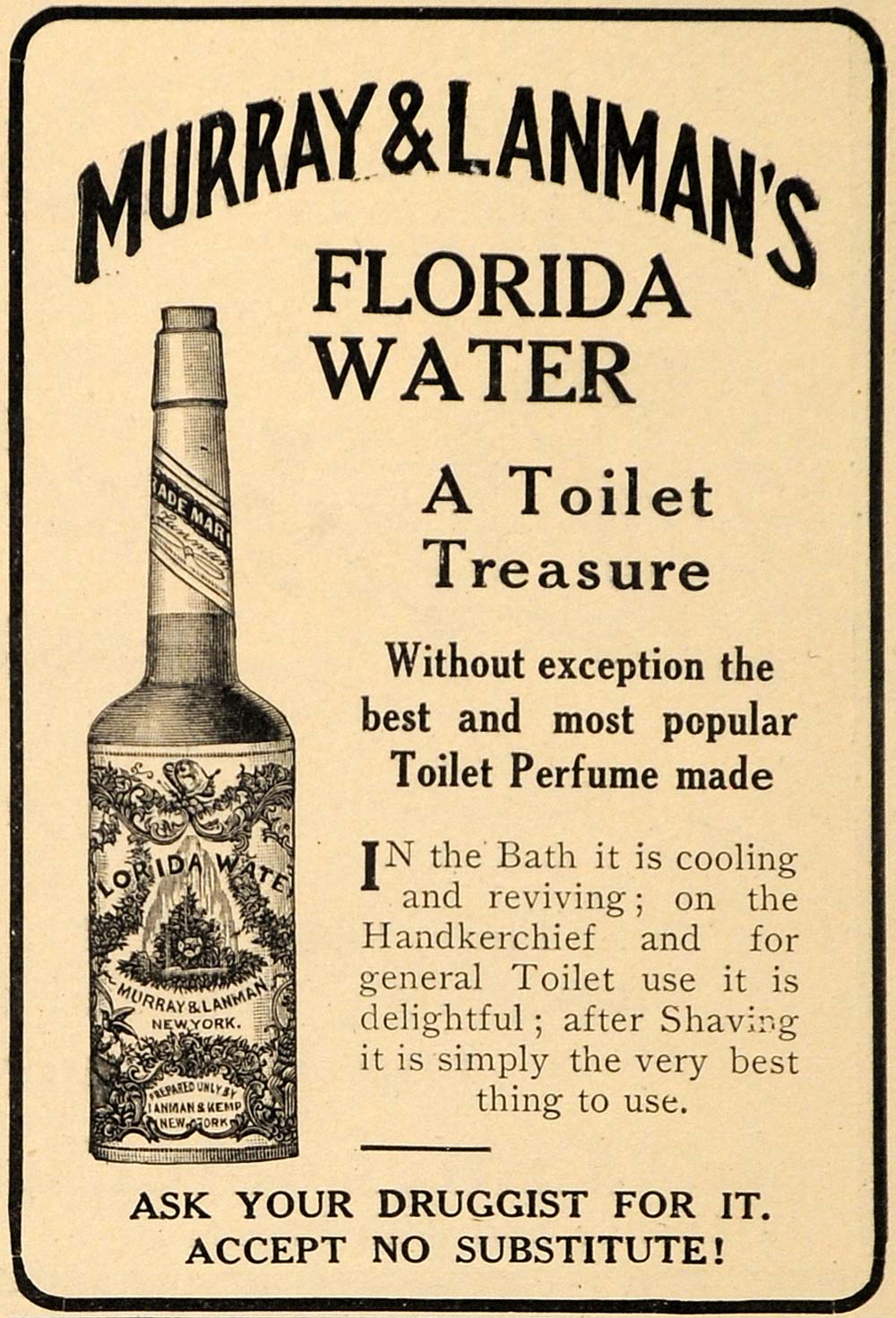 1910 Ad Murray & Lanman's Florida Water Toilet Perfume - ORIGINAL GM1 –  Period Paper Historic Art LLC