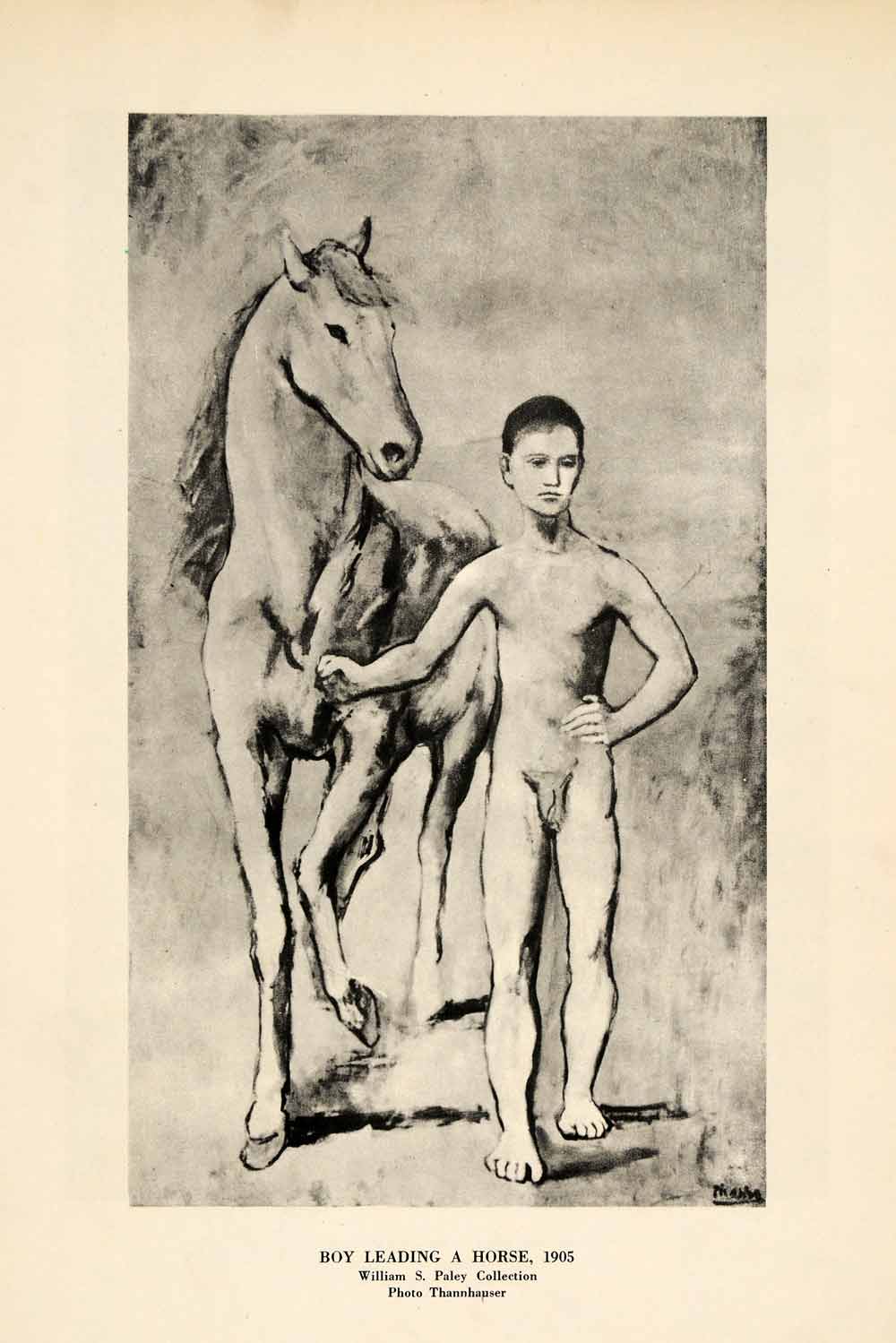 1940s Nude Porn - 1940 Print Pablo Picasso Modern Art Nude Naked Boy Child Horse William â€“  Period Paper Historic Art LLC