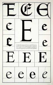 1942 Print Letter E Design Historic Typeface Decorative Frederic Goudy Period Paper Historic Art Llc