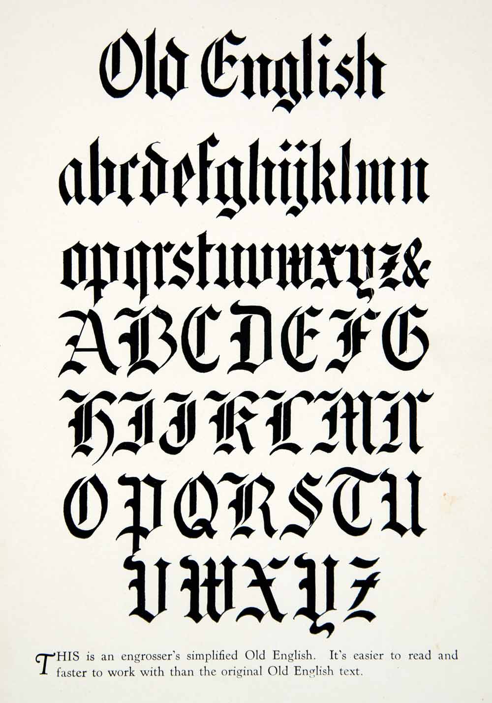 lettering old english font