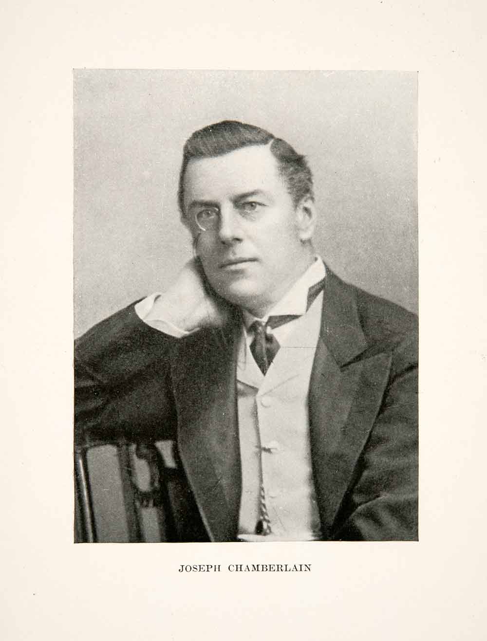 1897 Print Portrait Joseph Chamberlain British Politician Statesman Se Period Paper Historic 1181