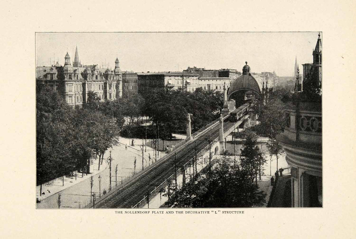 1910 Print NollendorfPlatz Nolli U-Bahn Naklerov Jugendstil Cremer XGM ...