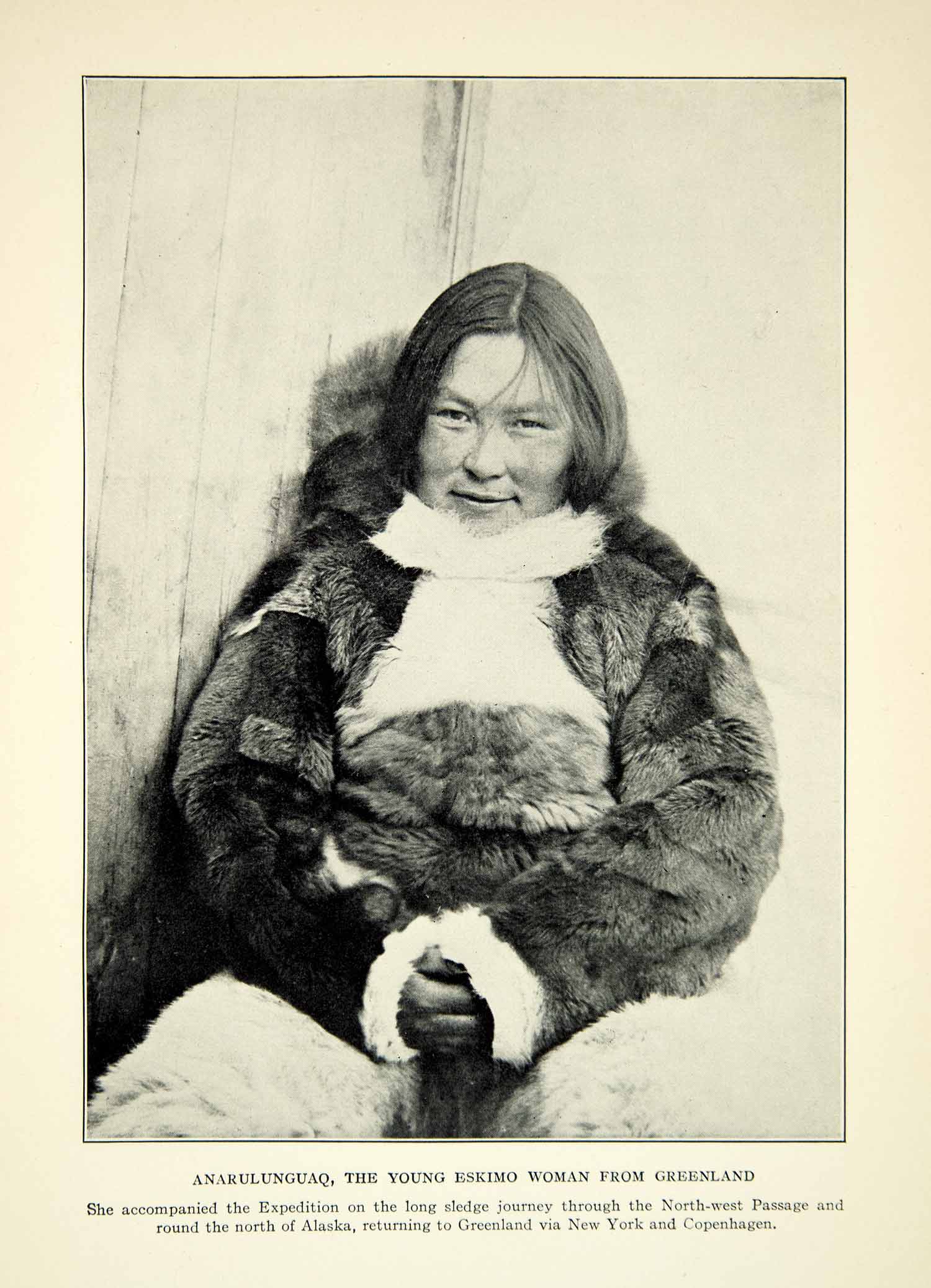 1927 Print Anarulunguaq Eskimo Native Fifth Thule Expedition Indigenou