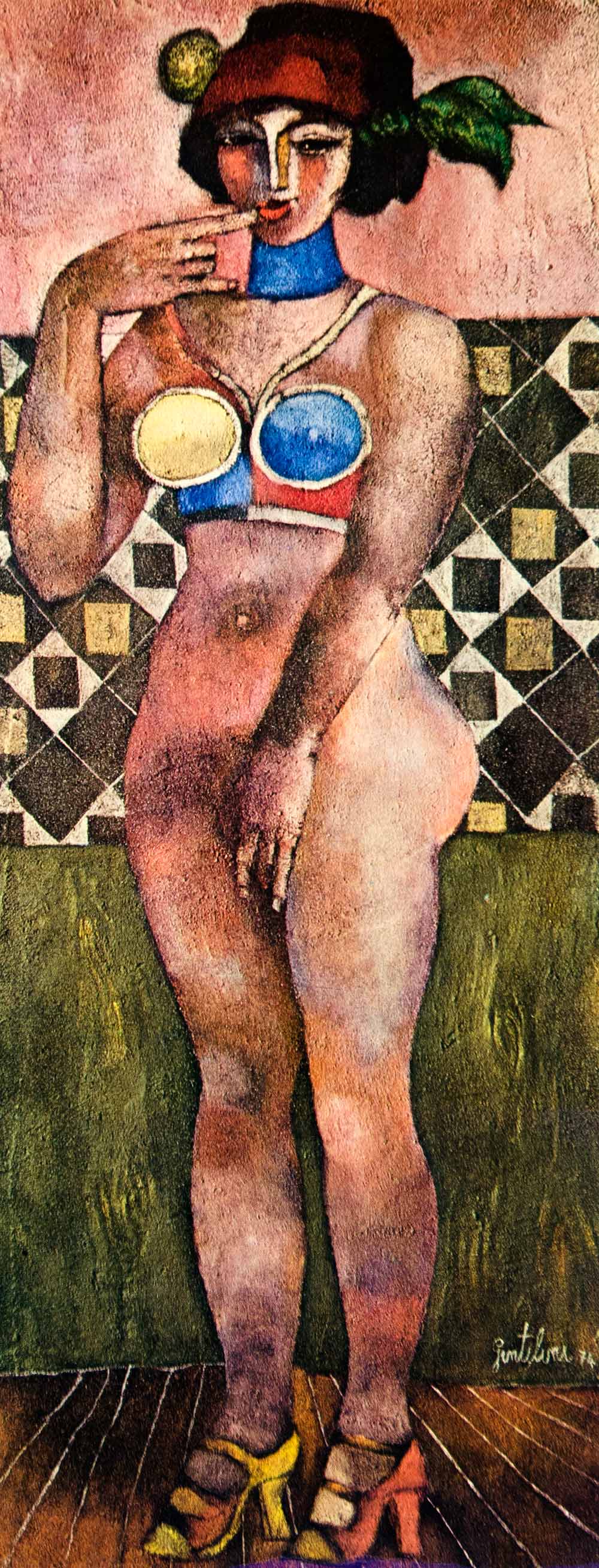 1975 Photolithograph Franco Gentilini Eva Nude Woman Modern Art Italia –  Period Paper Historic Art LLC