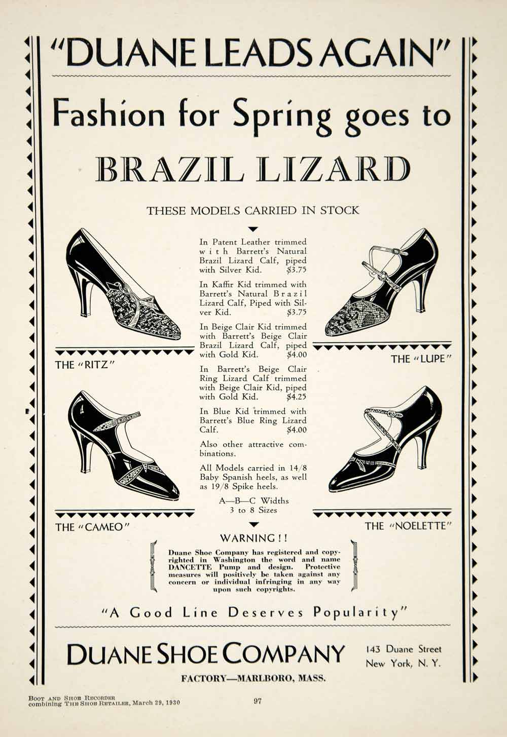 1930 Ad Regent Stanley Duttenhofer Shoe High Heel Women Fashion Art De –  Period Paper Historic Art LLC
