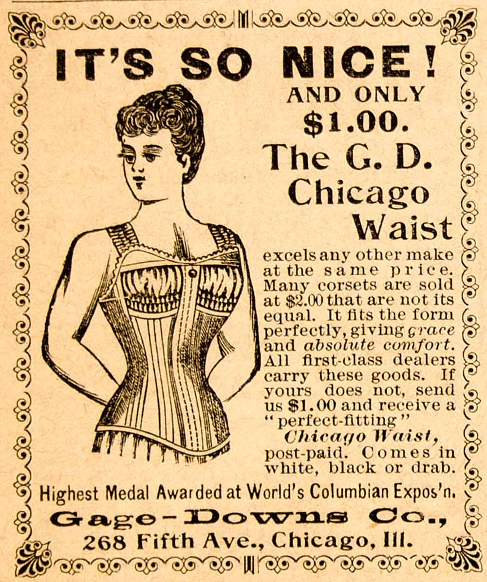 1899 Ad Michigan Cresco Corsets Victorian Undergarments Clothing LHJ6